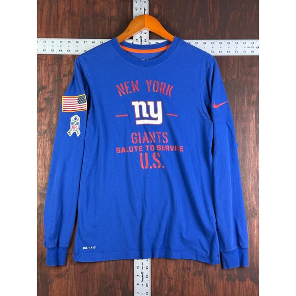 Nike New York Giants NFL Salute To Service Long Sleeve Shirt Activewear Small - Picture 1 of 9
